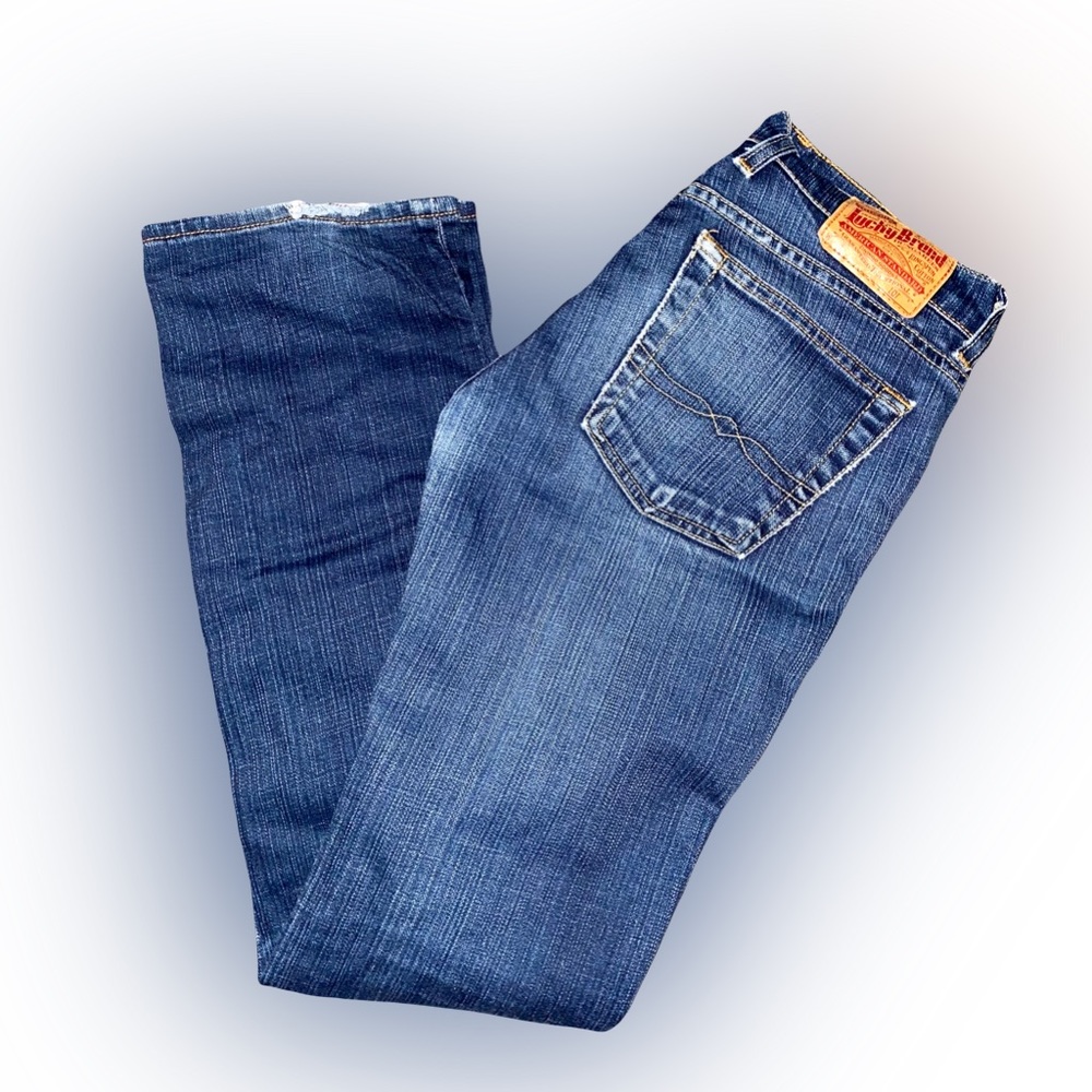 VTG LUCKY BRAND DARK-WASH REG. STRAIGHT LEG JEANS // SIZE 26✨